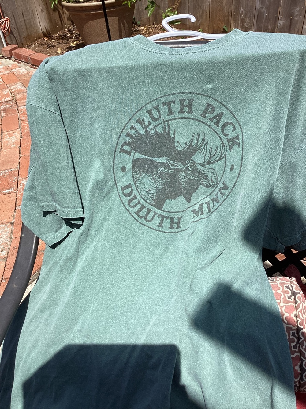 Duluth Minn, Moose Logo Tee, Color Green,
Size Ex Large